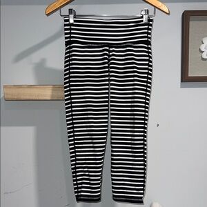 Athleta Chaturanga Striped Capri Leggings. 